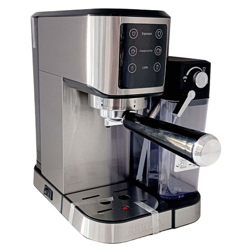 اسپرسوساز 1000 میلیلیتری برلین مدل BE-1700، مناسب تهیه اسپرسو و کاپوچینو، دارای 1 عدد نازل قهوه، حالت آماده به کار، سیستم گرم کردن فنجان