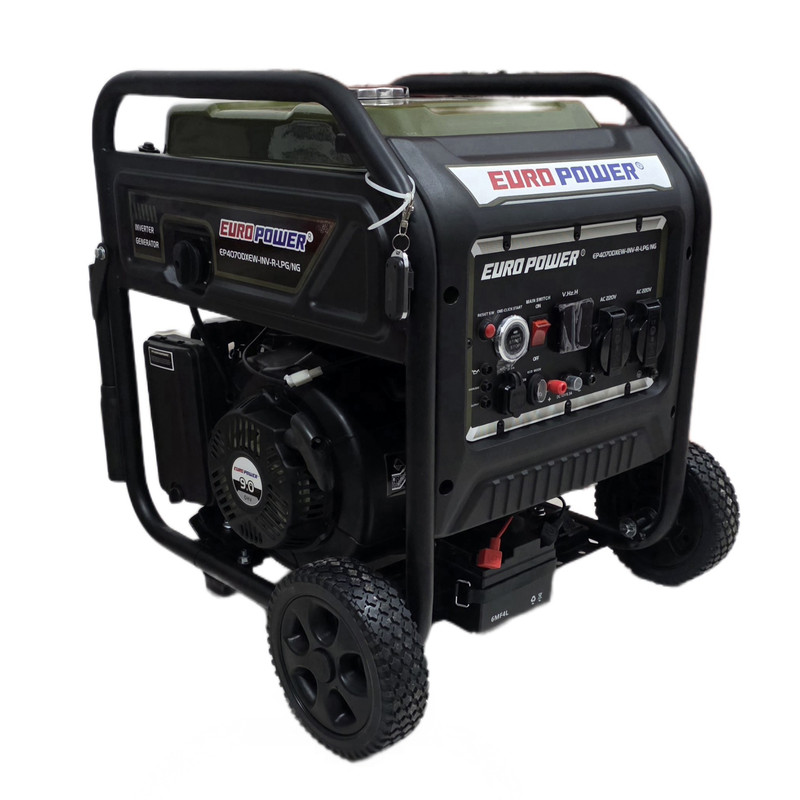 موتور برق گازسوز 9 اسب بخار یورو پاور مدل EP4070DXEW-INV-R-LPG/NG